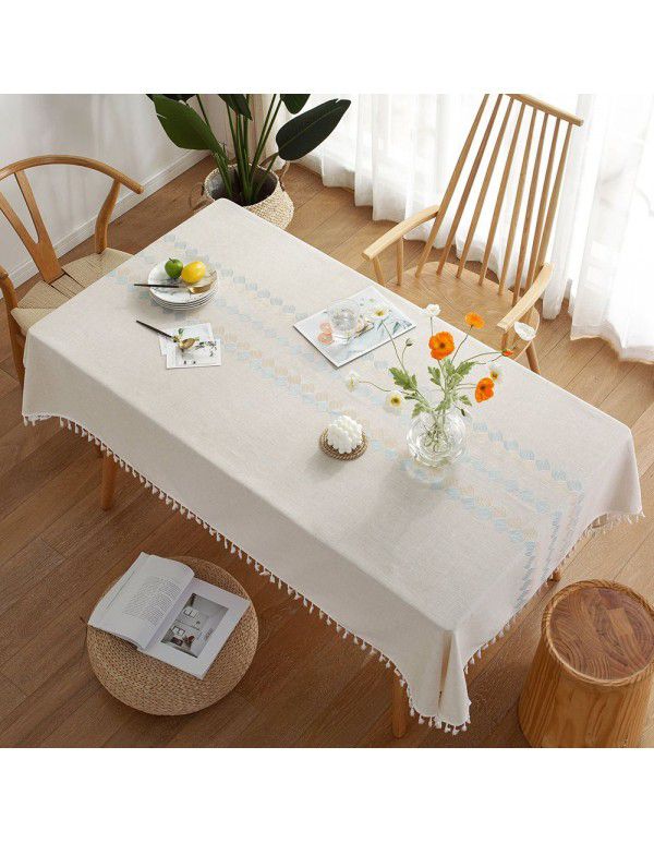 Henggang manufacturer cross-border supply fashion simple idyllic polyester household tablecloths tablecloths tablecloths spot wholesale