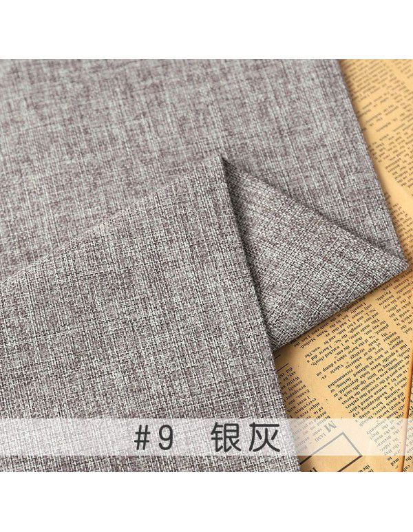 Cotton and linen tablecloth plain color thickened linen sofa fabric color coarse linen fabric old coarse canvas DIY manufacturer