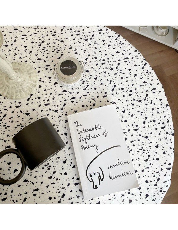 Modern simple ins style speckled ink tablecloth rectangular tablecloth round tablecloth tablecloth cover cloth table mat cloth