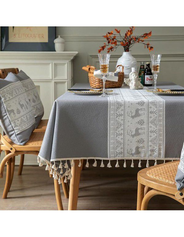 Table cloth, cotton and linen, small, fresh and simple, rectangular tea table, table cloth, parcel post, cross-border e-commerce factory