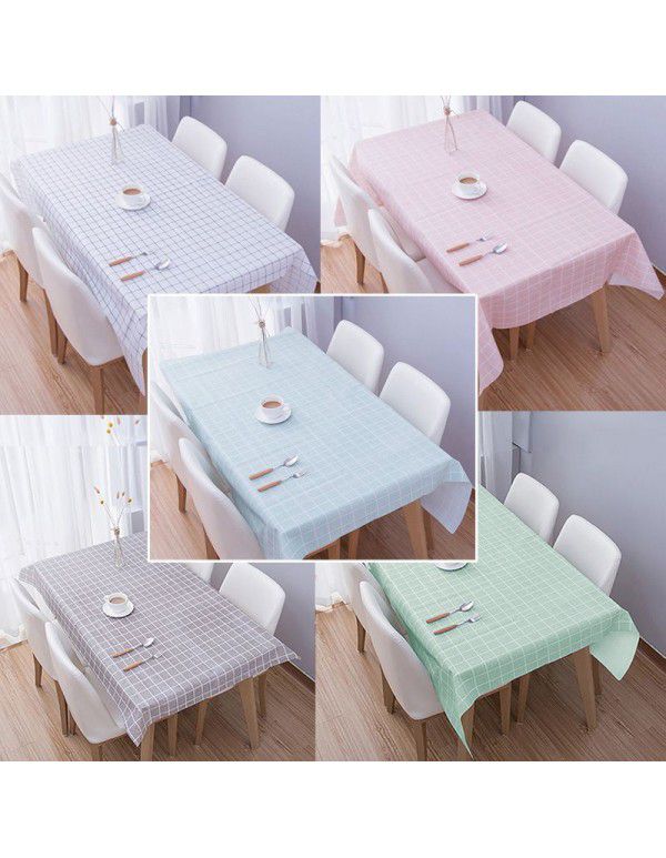 Nordic style tablecloth, waterproof, oil proof, wash free, pvc net, red tablecloth, desk, student's tea table, table mat, cloth art, writing