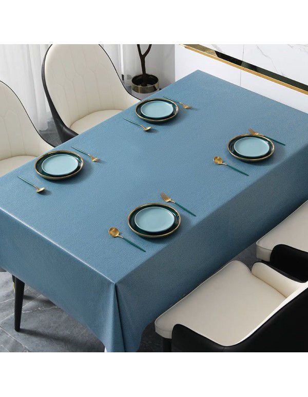 Waterproof tablecloth Wholesale color wash free pvc TV cabinet Dining table cloth Desk students 2022 new quick sale