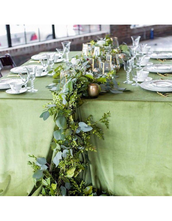 Luxury velvet cloth avocado green tablecloth tablecloth rectangular home table cloth tea table