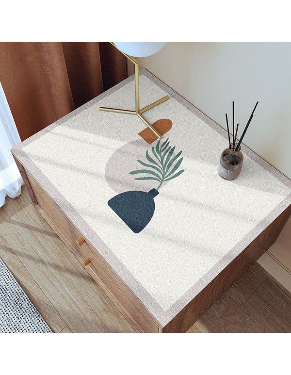 Ins wind bedside table mat waterproof, anti scalding, anti slip table mat universal cloth towel bedroom dust cover mat small and fresh