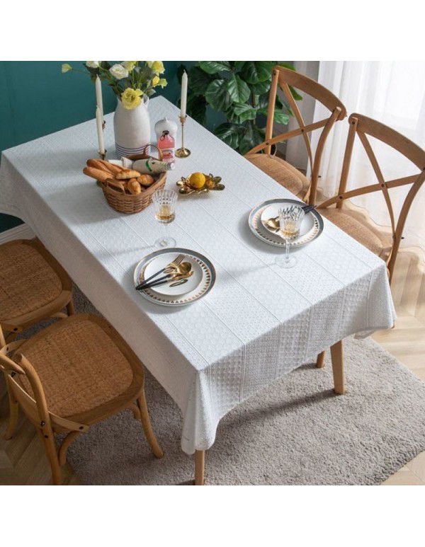 White lace tablecloth small fresh French western table cloth American pastoral tablecloth Japanese cotton linen Korean