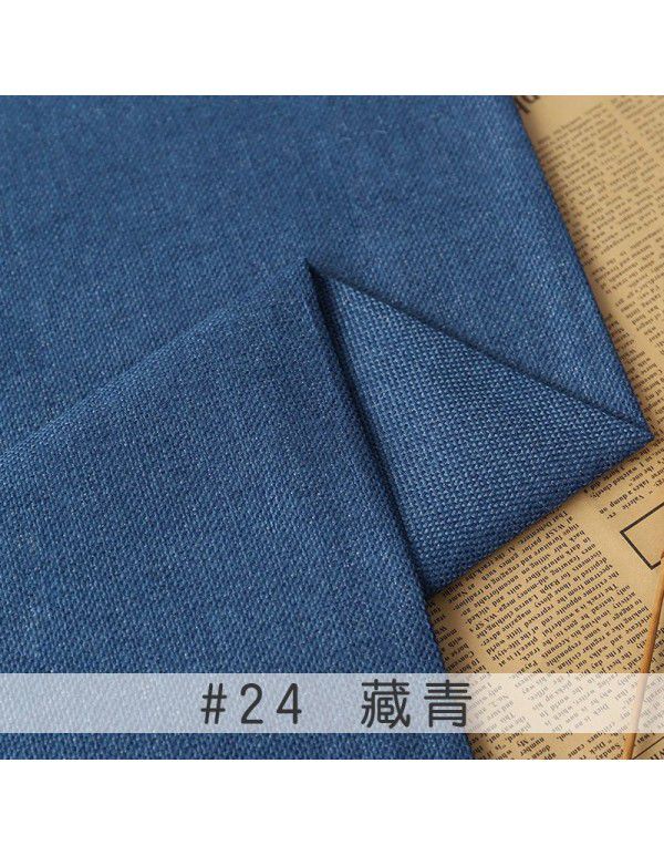 Cotton and linen tablecloth plain color thickened linen sofa fabric color coarse linen fabric old coarse canvas DIY manufacturer