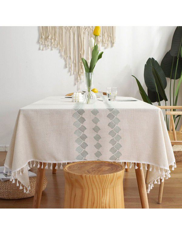 Henggang manufacturer cross-border supply fashion simple idyllic polyester household tablecloths tablecloths tablecloths spot wholesale