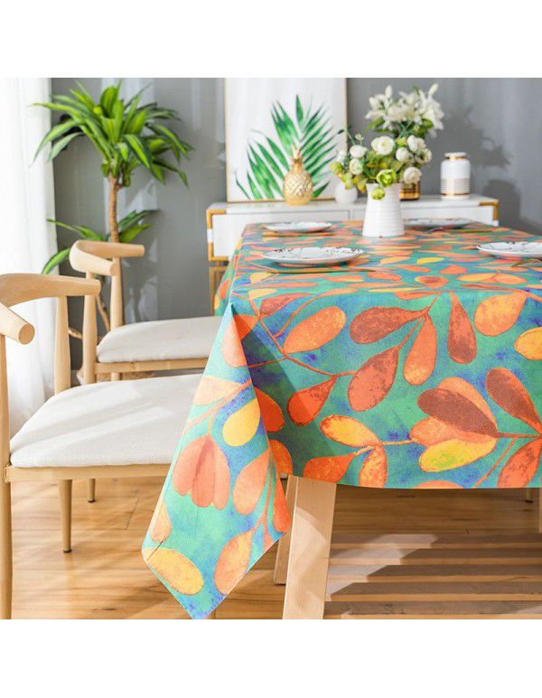 Square table cloth, hot proof, washable pvc plastic table cloth, tea table mat, girl's heart ins, rectangular table cloth