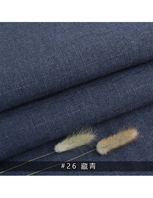 Cotton and linen tablecloth plain color thickened linen sofa fabric color coarse linen fabric old coarse canvas DIY manufacturer