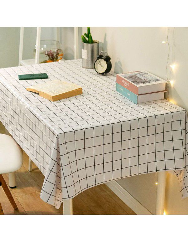 Table cloth, table cloth, waterproof, oil proof, washable ins, net red, rectangular table cloth, tea table cloth, pvc, student desk mat