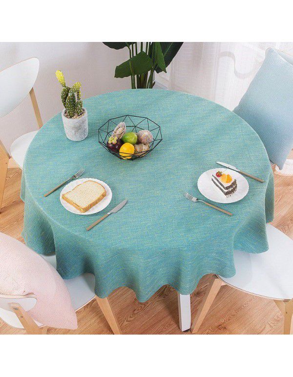 Simple restaurant, small, fresh and creative table, simple Chinese round tablecloth, round cloth, simple and convenient household plain color