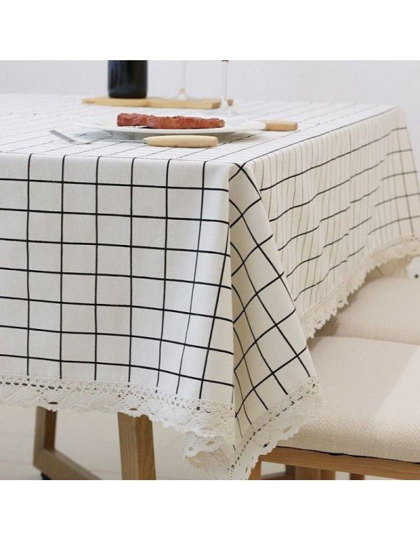 Xinjiang Style Table Cloth Exotic Table Cloth Retro American Ethnic Style Cotton Linen Bar Room Tea Table Student