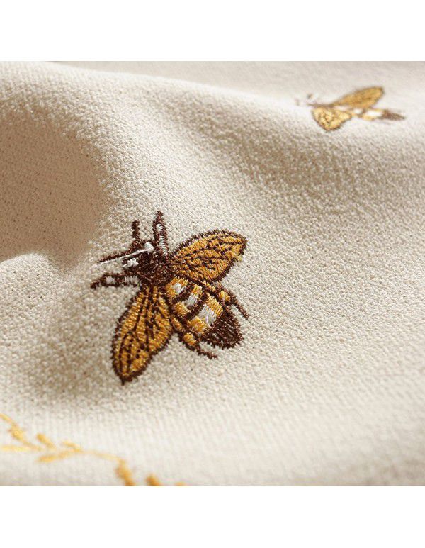 Cartoon Bee American Light and Luxury Cotton Linen Table Cloth Rectangular Table Cloth Living Room Wrapped Table Cloth Tea Table Cushion Cover