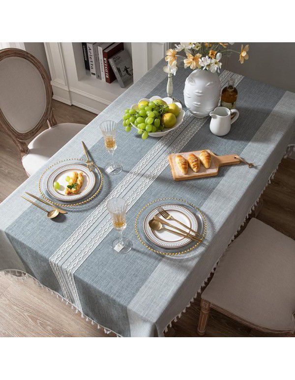 Table cloth, cotton and linen, small, fresh and simple, rectangular tea table, table cloth, parcel post, cross-border e-commerce factory