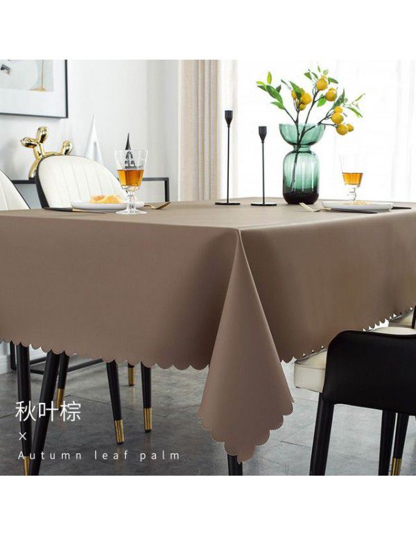 Table cloth waterproof, oil proof, hot proof, wash free table cloth rectangular tea table cloth feels light and luxurious table cloth
