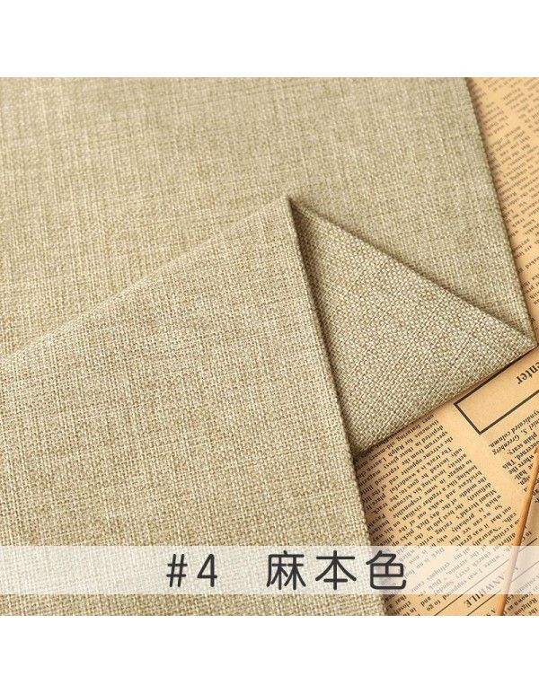 Cotton and linen tablecloth plain color thickened linen sofa fabric color coarse linen fabric old coarse canvas DIY manufacturer
