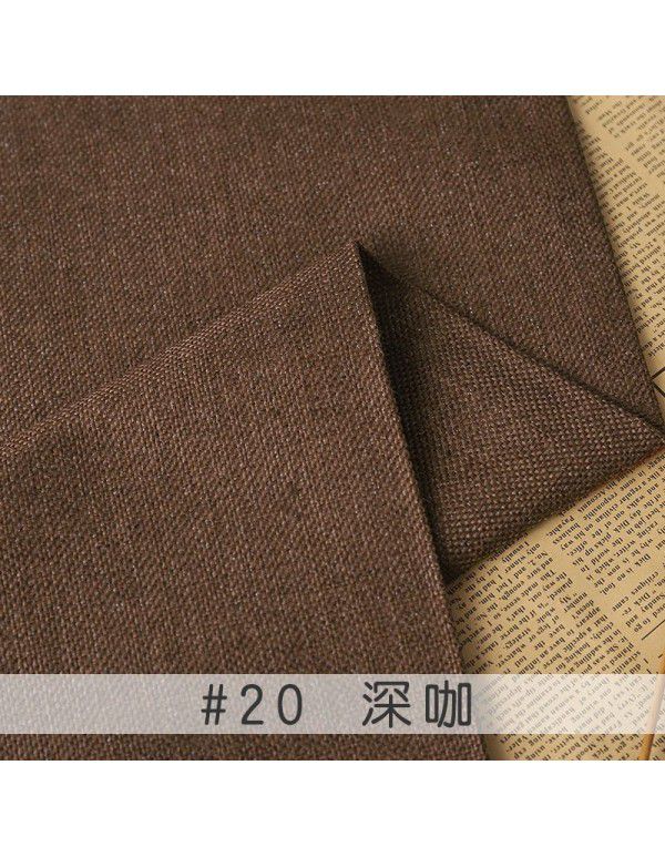 Cotton and linen tablecloth plain color thickened linen sofa fabric color coarse linen fabric old coarse canvas DIY manufacturer