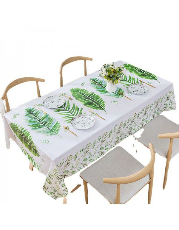 Square table cloth, hot proof, washable pvc plastic table cloth, tea table mat, girl's heart ins, rectangular table cloth