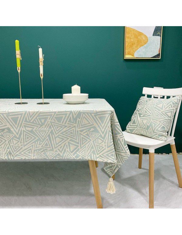 Waterproof rectangular tea table tablecloth Oil proof and hot proof tablecloth Oval table tablecloth Japanese tablecloth