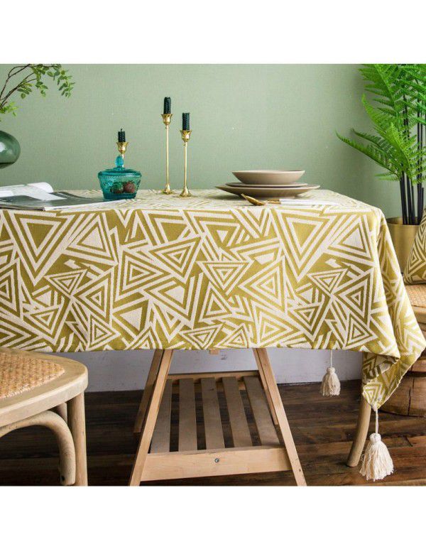 Waterproof rectangular tea table tablecloth Oil proof and hot proof tablecloth Oval table tablecloth Japanese tablecloth