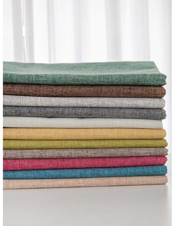Simple tablecloth linen cotton thickened plain plain tea table cloth linen waterproof conference table rectangular tablecloth table