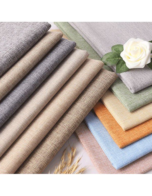 Cotton and linen tablecloth plain color thickened linen sofa fabric color coarse linen fabric old coarse canvas DIY manufacturer