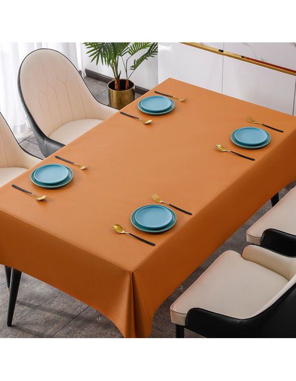 Waterproof tablecloth Wholesale color wash free pvc TV cabinet Dining table cloth Desk students 2022 new quick sale