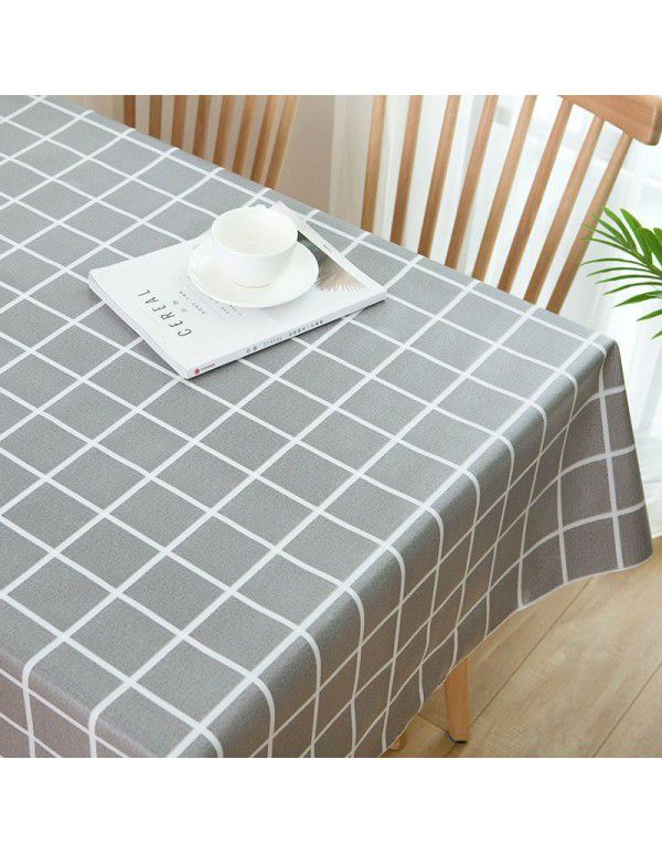 Square table cloth, hot proof, washable pvc plastic table cloth, tea table mat, girl's heart ins, rectangular table cloth
