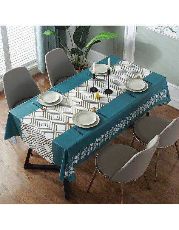 Table cloth waterproof, scald proof, oil proof, wash free PVC table mat, desk ins, student table cloth, modern simple tea table