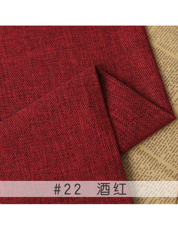 Cotton and linen tablecloth plain color thickened linen sofa fabric color coarse linen fabric old coarse canvas DIY manufacturer