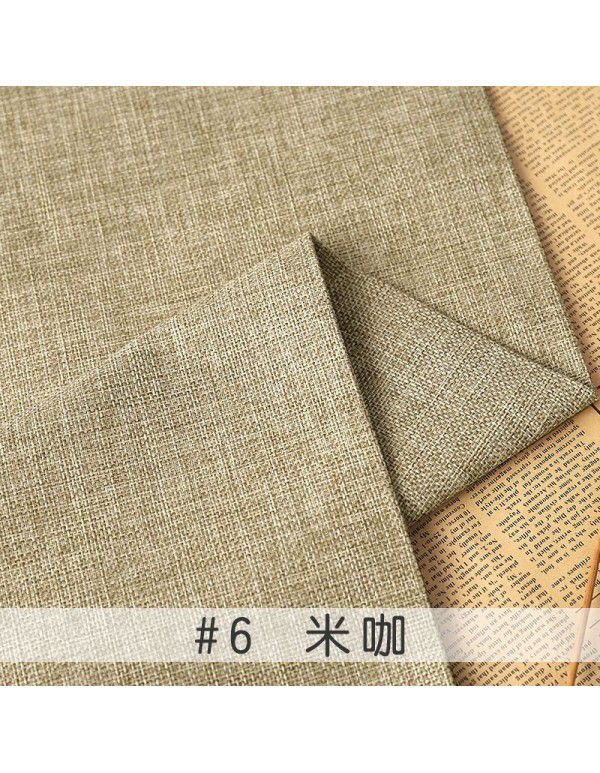 Cotton and linen tablecloth plain color thickened linen sofa fabric color coarse linen fabric old coarse canvas DIY manufacturer