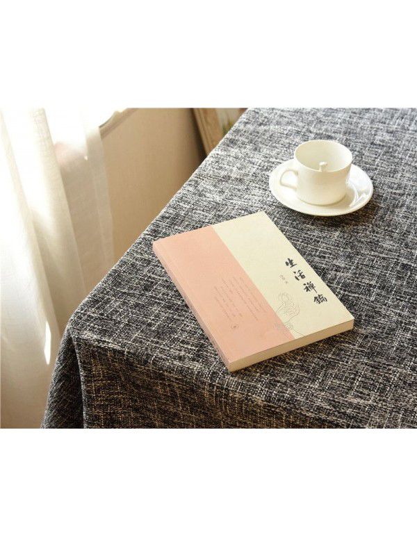 Coarse linen table cloth, tea table, Nordic style, solid color, round table cloth, Japanese cotton and linen conference table, rectangular household