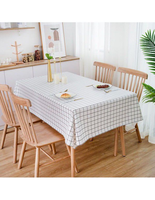 Square table cloth, hot proof, washable pvc plastic table cloth, tea table mat, girl's heart ins, rectangular table cloth