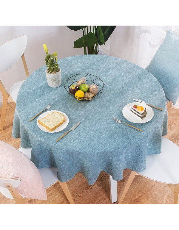 Simple restaurant, small, fresh and creative table, simple Chinese round tablecloth, round cloth, simple and convenient household plain color
