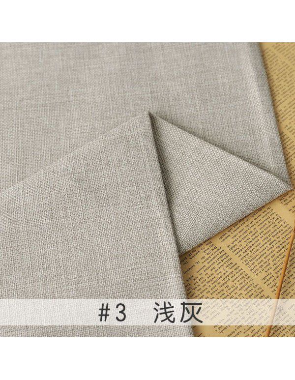Cotton and linen tablecloth plain color thickened linen sofa fabric color coarse linen fabric old coarse canvas DIY manufacturer