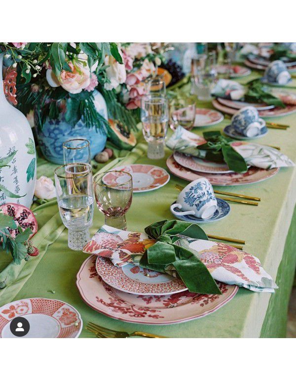Luxury velvet cloth avocado green tablecloth tablecloth rectangular home table cloth tea table