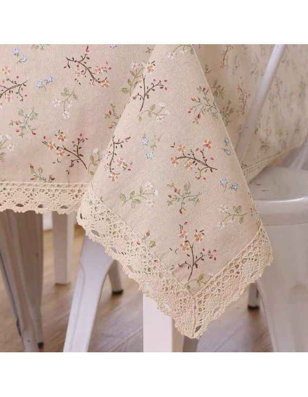 Xinjiang Style Table Cloth Exotic Table Cloth Retro American Ethnic Style Cotton Linen Bar Room Tea Table Student