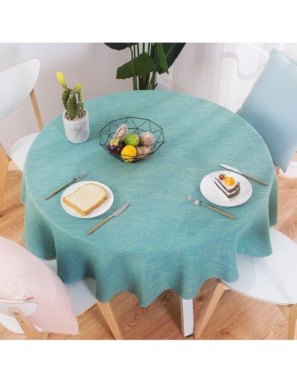 Simple restaurant, small, fresh and creative table, simple Chinese round tablecloth, round cloth, simple and convenient household plain color