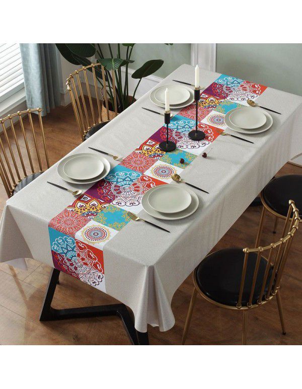Table cloth waterproof, scald proof, oil proof, wash free PVC table mat, desk ins, student table cloth, modern simple tea table