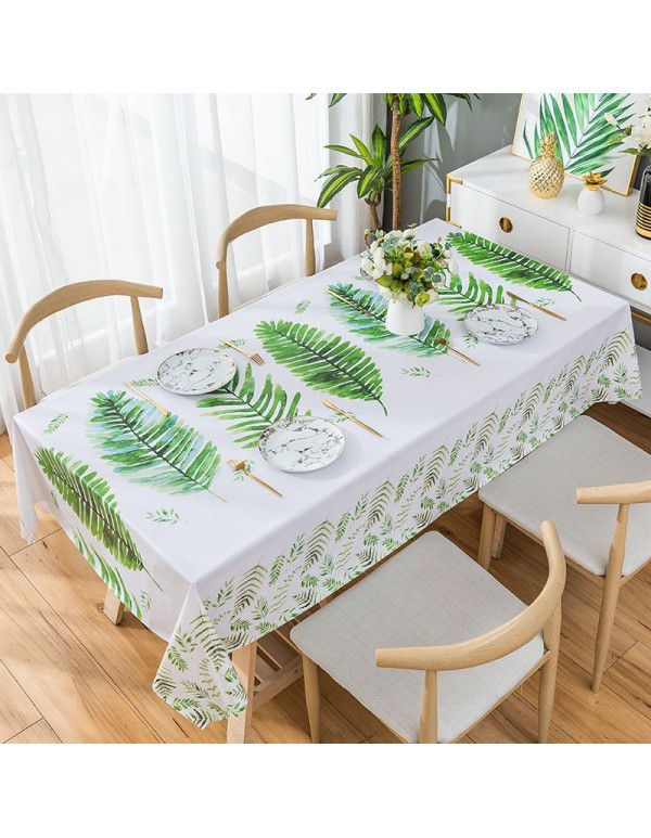 Square table cloth, hot proof, washable pvc plastic table cloth, tea table mat, girl's heart ins, rectangular table cloth