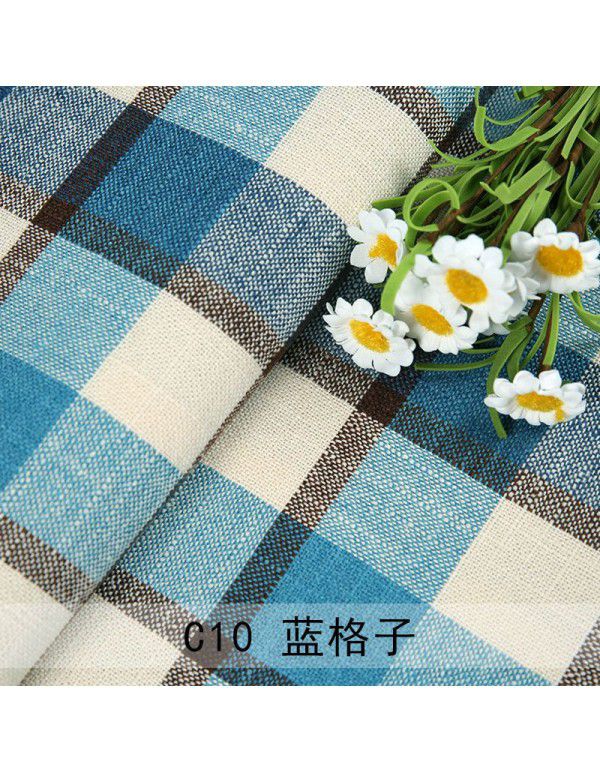 Cotton and linen tablecloth plain color thickened linen sofa fabric color coarse linen fabric old coarse canvas DIY manufacturer