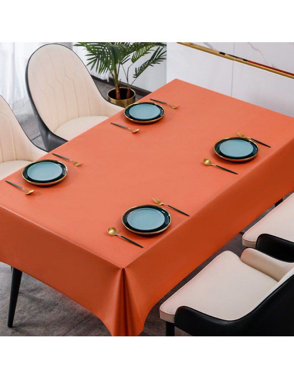 Waterproof tablecloth Wholesale color wash free pvc TV cabinet Dining table cloth Desk students 2022 new quick sale