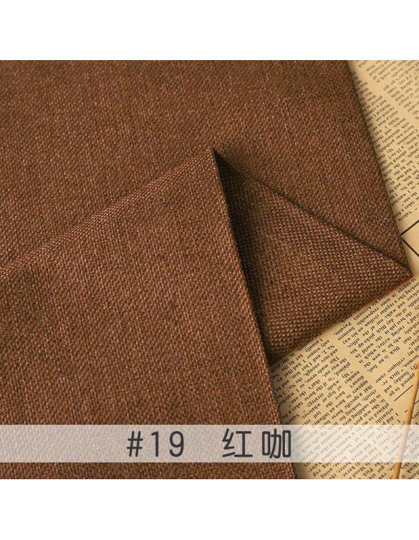Cotton and linen tablecloth plain color thickened linen sofa fabric color coarse linen fabric old coarse canvas DIY manufacturer