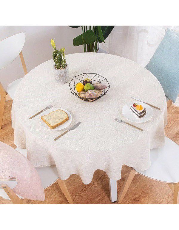 Simple restaurant, small, fresh and creative table, simple Chinese round tablecloth, round cloth, simple and convenient household plain color