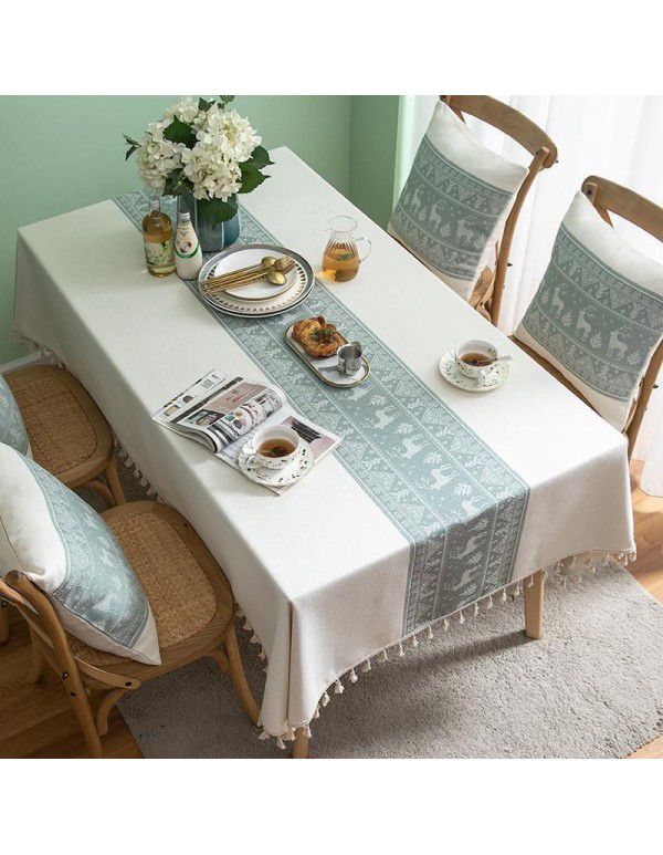 Table cloth, cotton and linen, small, fresh and simple, rectangular tea table, table cloth, parcel post, cross-border e-commerce factory