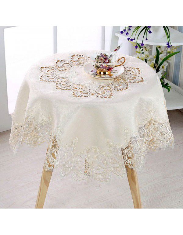 Foreign trade European luxury lace oil proof table cloth table flag table cloth suit satin jacquard fabric lace table cloth