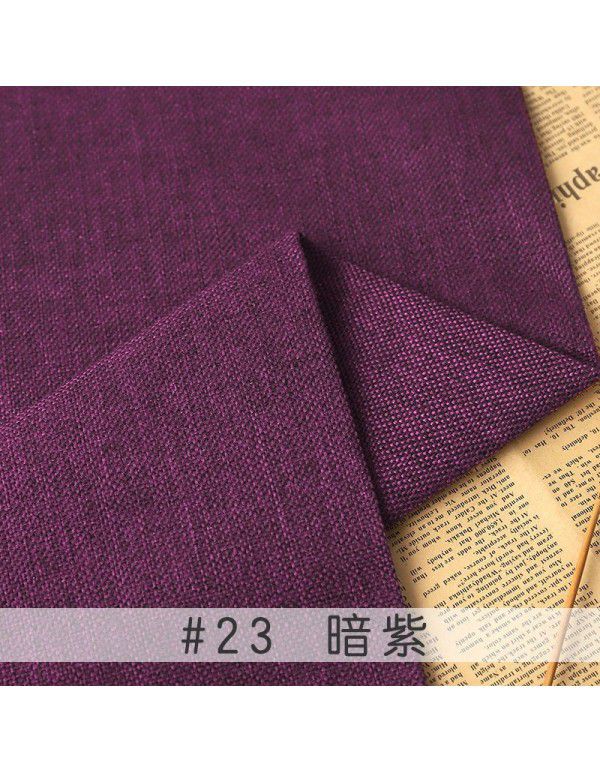 Cotton and linen tablecloth plain color thickened linen sofa fabric color coarse linen fabric old coarse canvas DIY manufacturer
