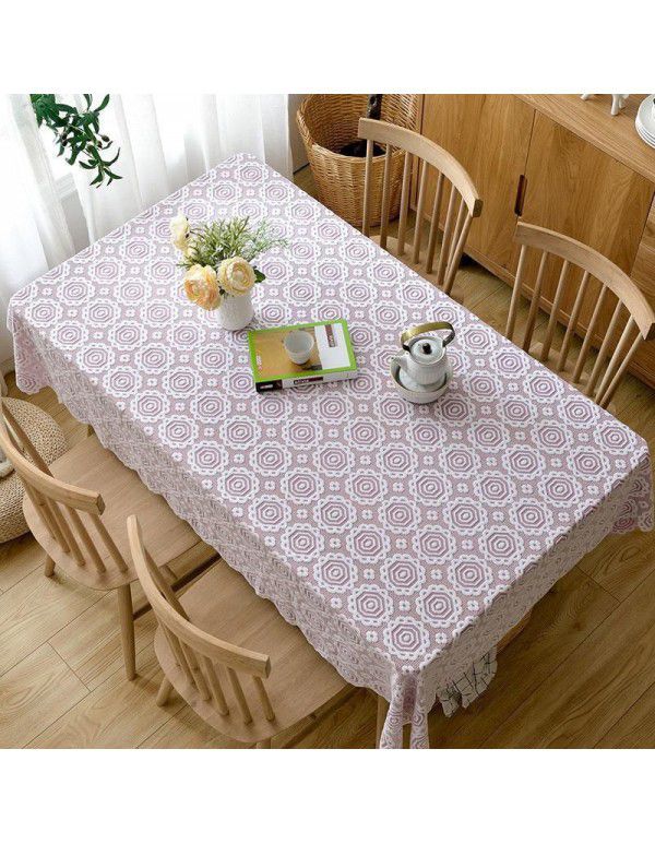White tea table table cloth Lace table cloth Rectangular table cloth European style small fresh table cloth household cover cloth factory
