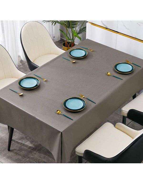 Waterproof tablecloth Wholesale color wash free pvc TV cabinet Dining table cloth Desk students 2022 new quick sale