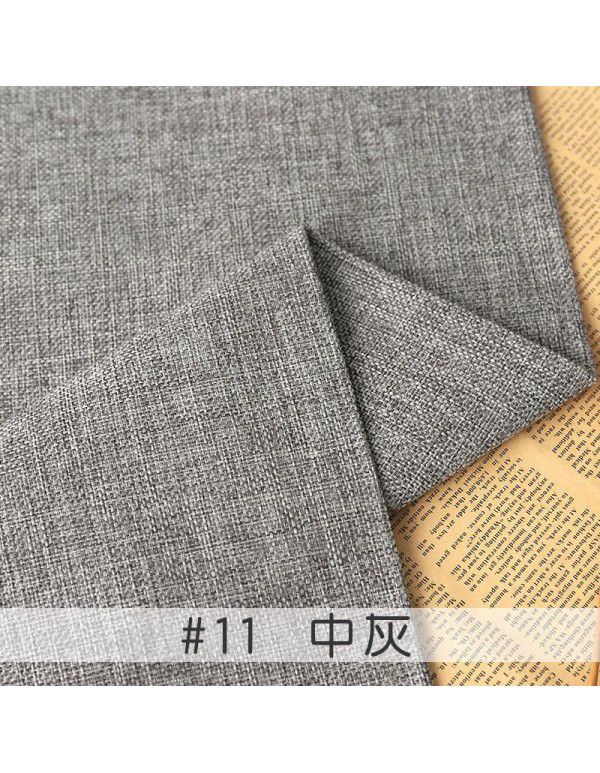 Cotton and linen tablecloth plain color thickened linen sofa fabric color coarse linen fabric old coarse canvas DIY manufacturer